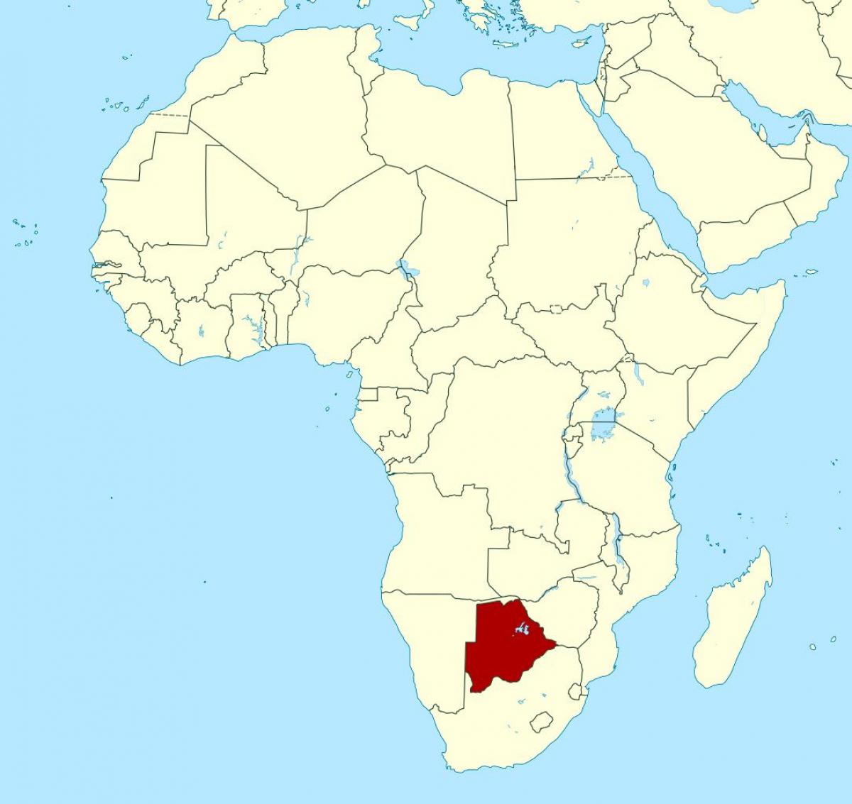 harta e Botsvana afrikë