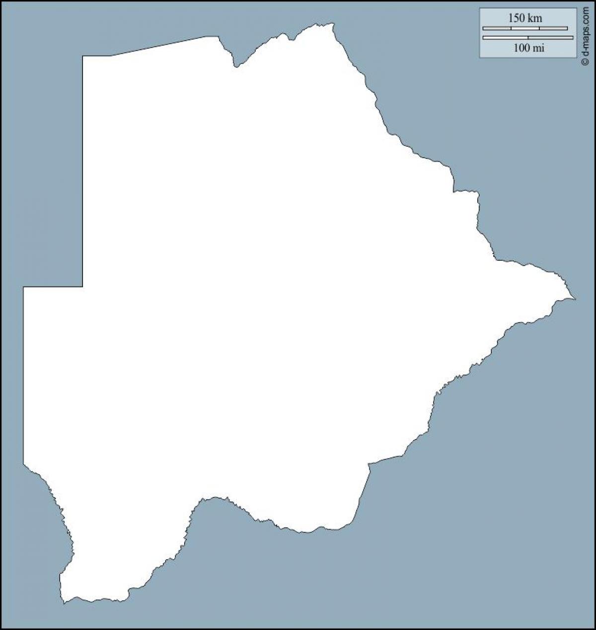 harta e Botsvana hartën skicë