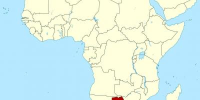 Harta e Botsvana afrikë