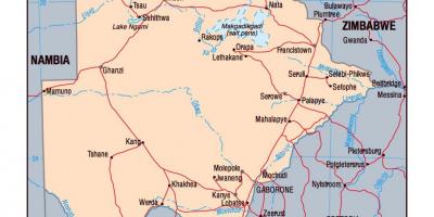 Harta e Botsvana politike